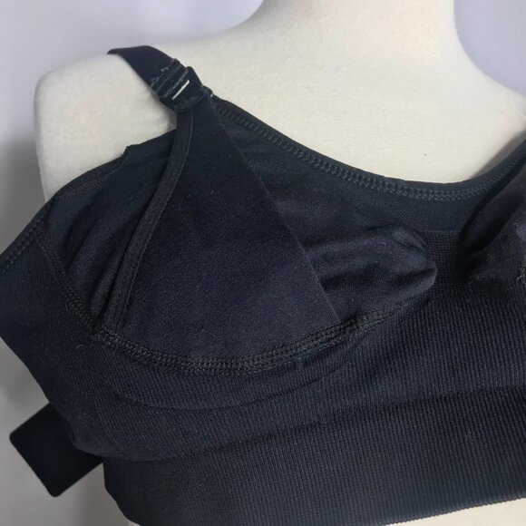 Kathy Maternity Full Coverage Nursing Bra Women's Black One Size Nylon Wireless - Picture 11 of 11